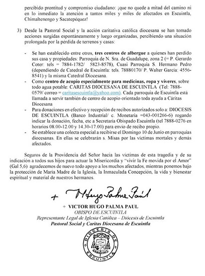 CEG catástrofe Volcán de Fuego, junio de 2018